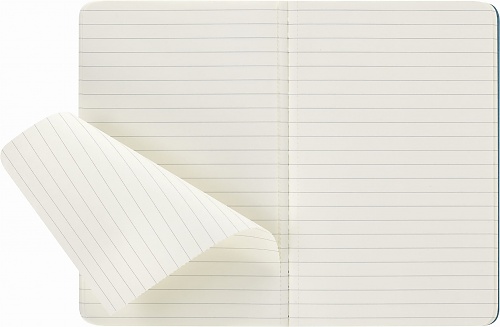 Zestaw 3 zeszytów Moleskine Cahier P kieszonkowe (9x14 cm) w Linie Niebieskie Miękka oprawa (Moleskine Cahiers Set of 3 Ruled Journals Brisk Blue Soft Cover) - 8058647629582