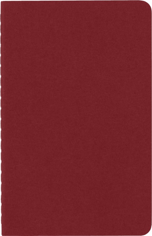 Zestaw 3 zeszytów Moleskine Cahier P kieszonkowe (9x14 cm) Czyste Żurawinowa Czerwień Miękka oprawa (Moleskine Cahiers Set of 3 Plain Journals Cranberry Red Soft Cover) - 9788862930970
