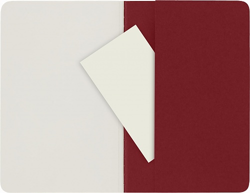 Zestaw 3 zeszytów Moleskine Cahier P kieszonkowe (9x14 cm) Czyste Żurawinowa Czerwień Miękka oprawa (Moleskine Cahiers Set of 3 Plain Journals Cranberry Red Soft Cover) - 9788862930970