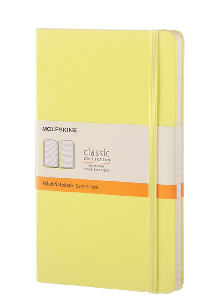 Notatnik Moleskine L duży (13x21cm) w Linie Cytrynowy Twarda oprawa