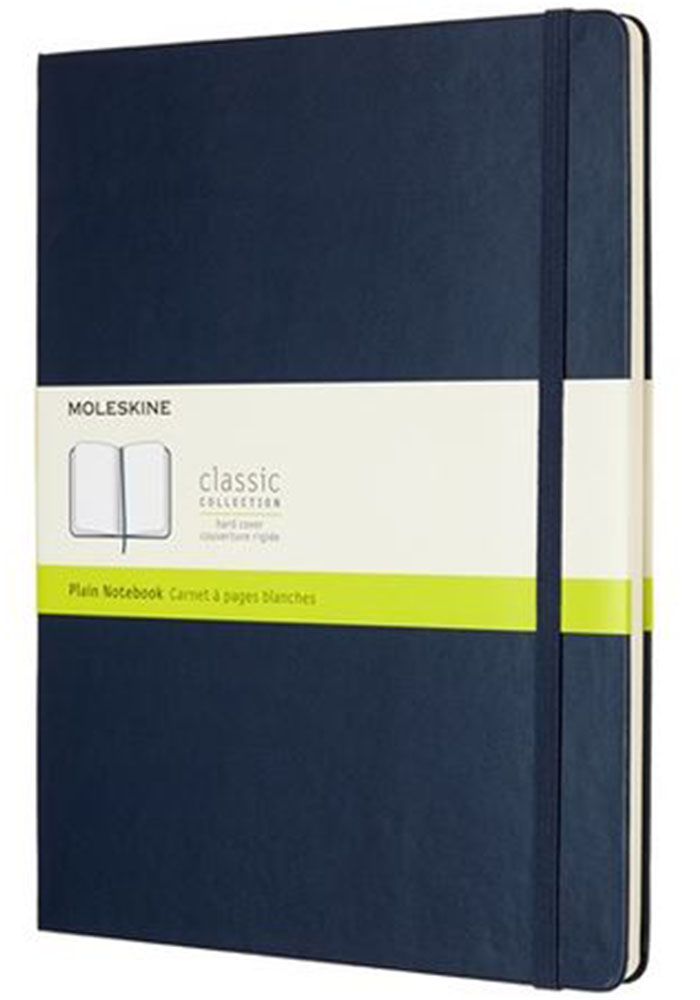 Notatnik Moleskine XL ekstra duży (19x25 cm) Czysty Szafirowy / Granatowy Twarda oprawa (Moleskine Plain Notebook Extra Large Hard Sapphire Blue) - 8055002855136