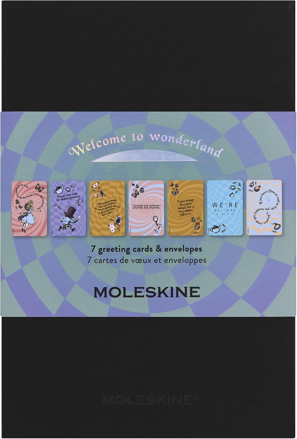 Moleskine Zestaw Pocztówek Alicja w Krainie Czarów 7x (Moleskine Limited Edition Alice's Adventures in Wonderland Greeting Cards 7x) - 8056711513447