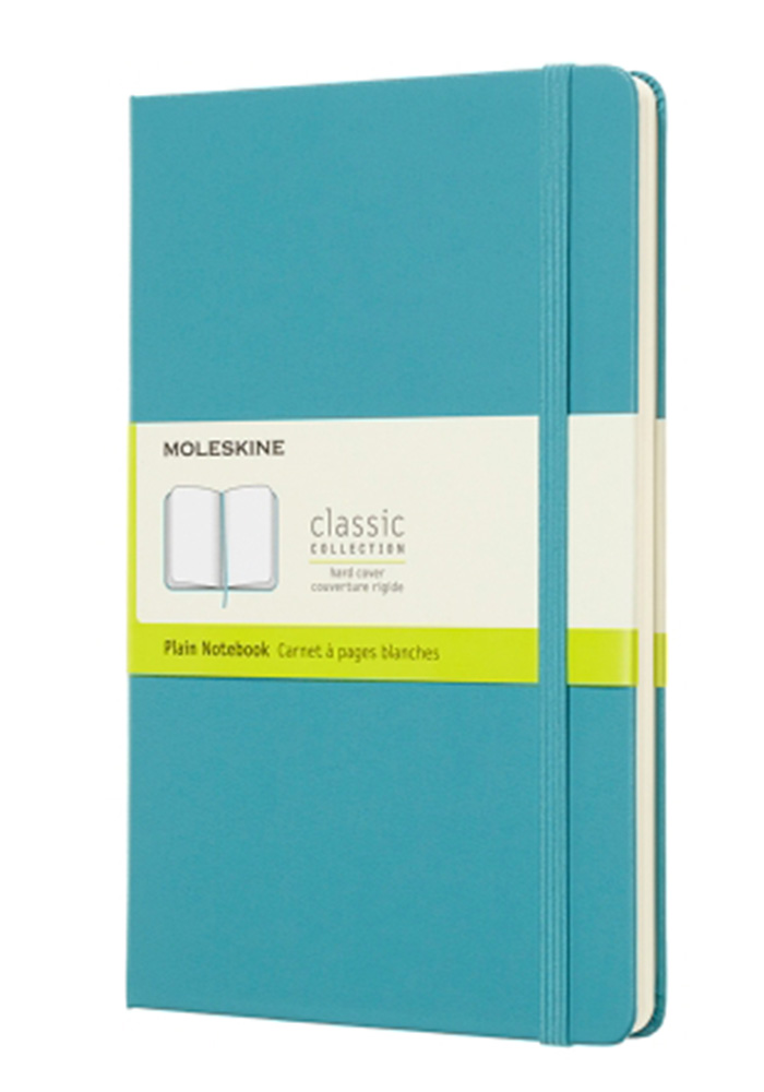 Notatnik Moleskine L duży (13x21cm) Czysty Turkusowy Twarda oprawa