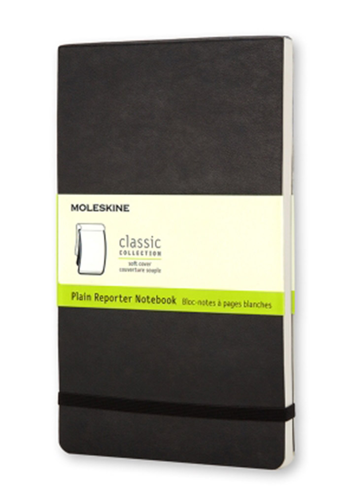 Notes reporterski Moleskine L duży (13x21 cm) Czysty Czarny Miękka