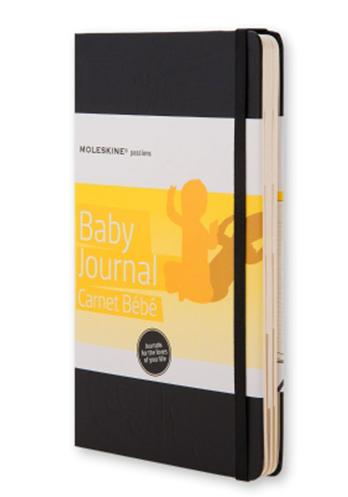 Notatnik Moleskine Passions dla Rodziców rozmiar L (duży 13x21 cm) Czarny Twarda oprawa  (Moleskine Passion Journal - Baby - Large Hard Cover) - 9788862936200