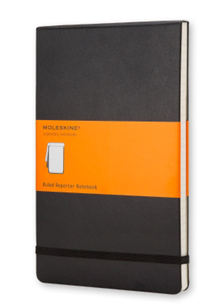 Notes reporterski Moleskine L duży [13x21 cm]w Linię Czarny Twarda