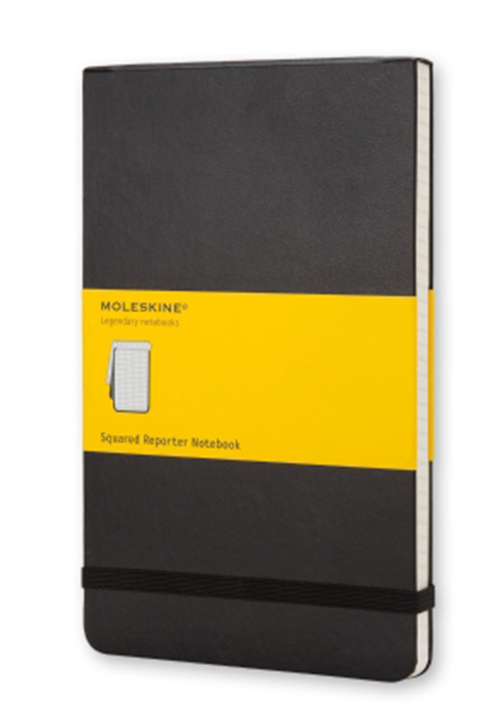 Notes reporterski Moleskine L duży [13x21 cm] w Kratkę Czarny Twarda