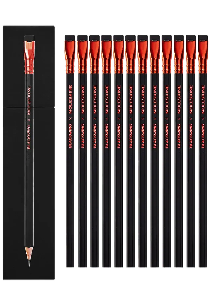 Moleskine x Blackwing Ołówki 12 miękkich Zestaw prezentowy (Blackwing x Moleskine Set of 12 Soft Pencils) - 8056999270049
