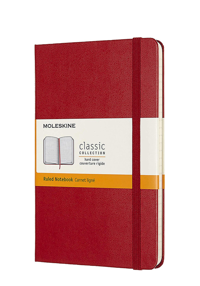 Notatnik Moleskine M średni (11,5x18 cm) w Linie Czerwony / Szkarłatny Twarda oprawa (Moleskine Ruled Notebook Medium Scarlet Red Hard Cover) - 8058647626628