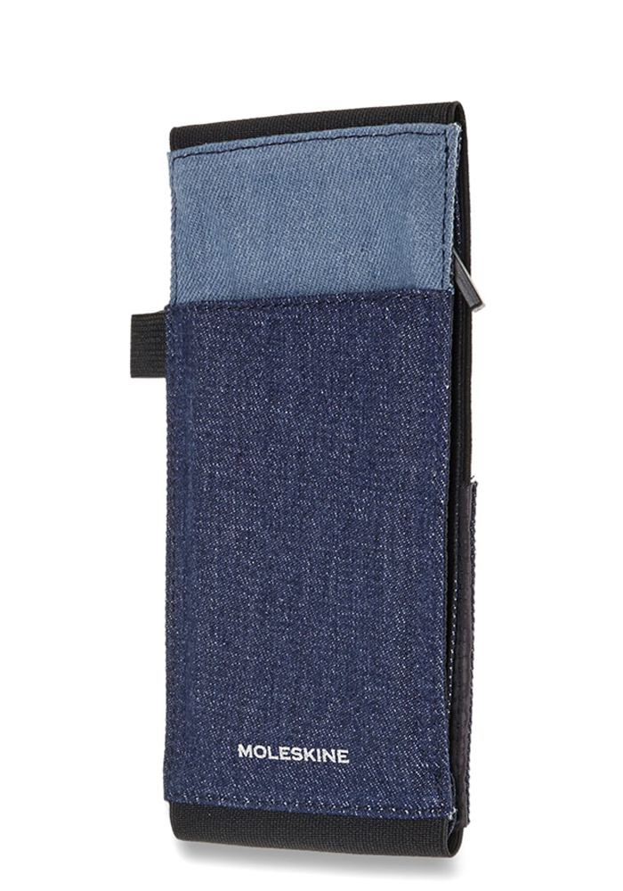 Opaska na Notatnik Moleskine L duży w rozmiarze 13x21 cm Niebieska Jeansowa Denim (Moleskine Tool Belt Large Denim) - 8058647622507