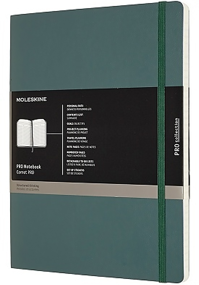 Notatnik Profesjonalny Moleskine PRO XL extra duży (19x25 cm) Zielony