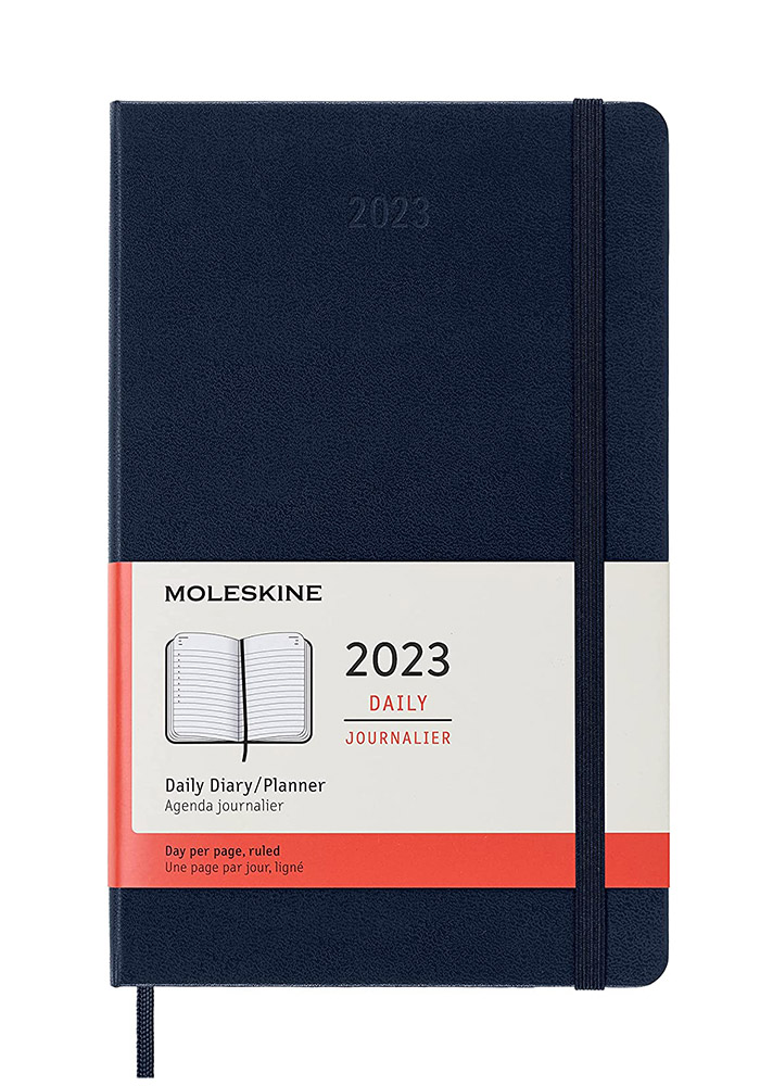 Kalendarz Moleskine 2023 12M rozmiar L (duży 13x21 cm) Dzienny