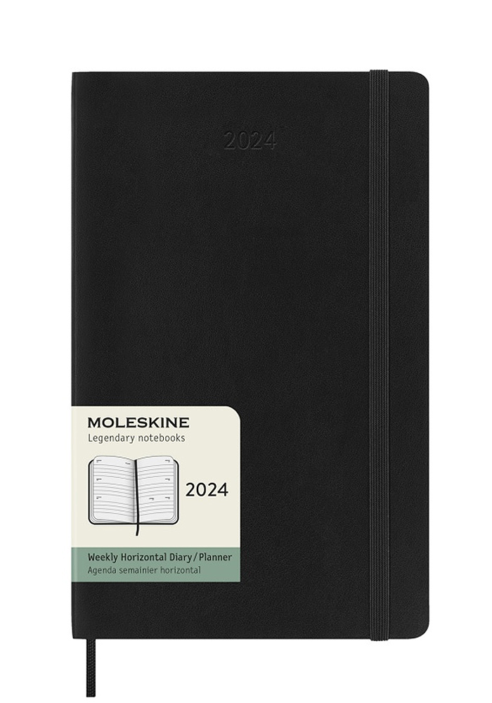 Kalendarz Moleskine 2024 12M rozmiar L (duży 13x21 cm) Horyzontalny