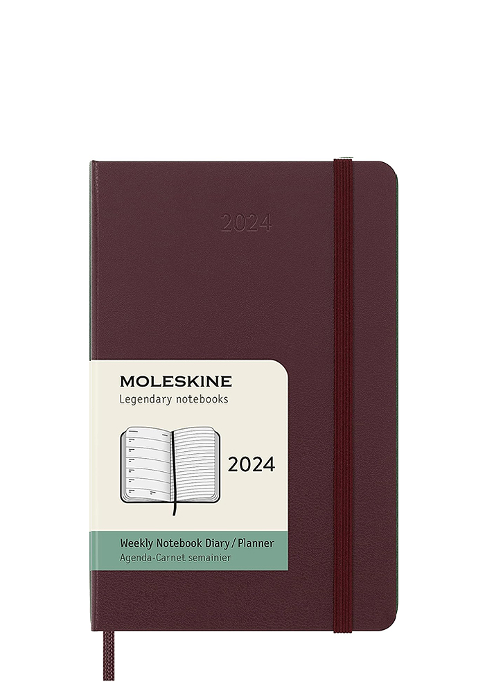 Kalendarz Moleskine 2024 12M rozmiar P (kieszonkowy 9x14 cm) Tygodniowy