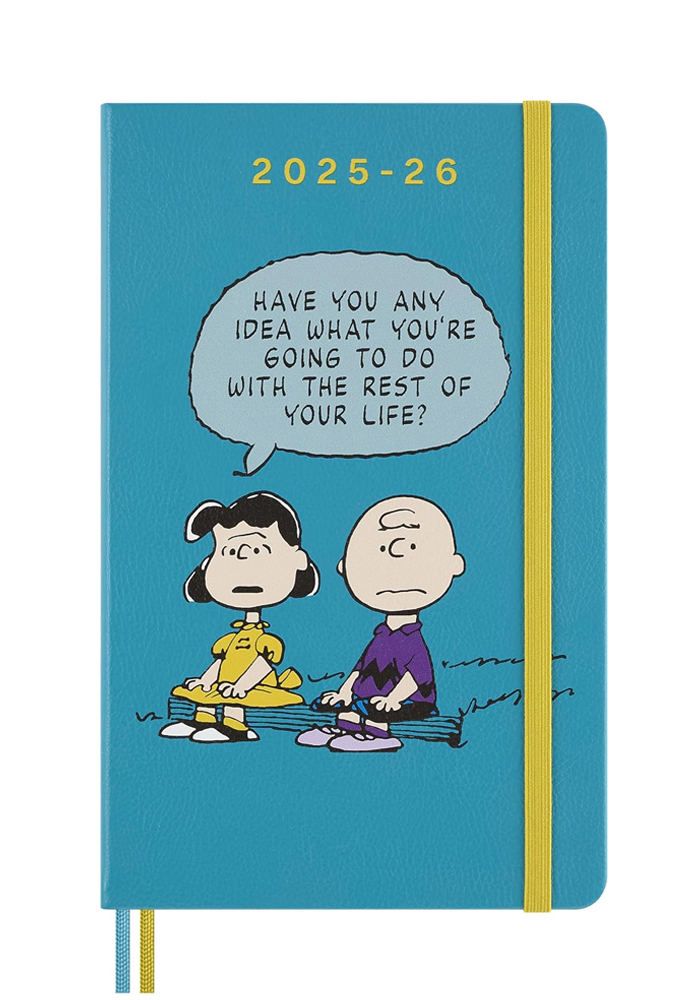 Kalendarz Moleskine 2025-2026 18-miesięczny Peanuts Charlie&Lucy duży L (13x21 cm) Tygodniowy Niebieski Twarda oprawa (Moleskine Limited Edition Le Peanuts Cahrlie&Lucy 18 Month 2025-2026 Weekly Planner Large Hard Cover) - 8056999277130