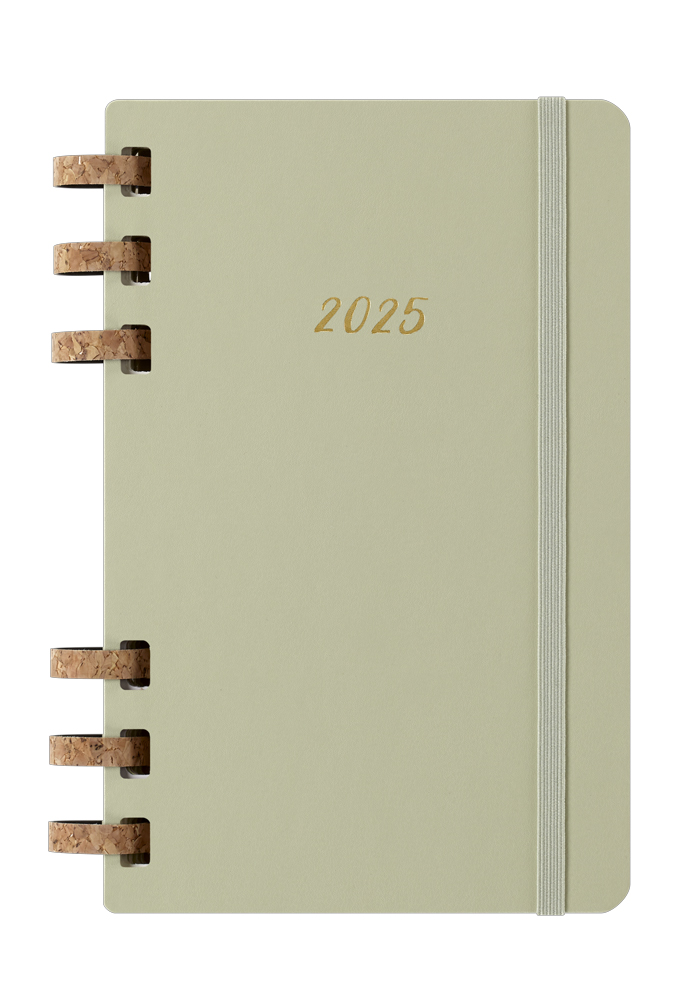 Kalendarz Moleskine 2025 12M rozmiar L (duży 13x21 cm) na Spirali Tygodniowy i Miesięczny Zielony Kiwi Twarda oprawa (Moleskine Weekly and Monthly Planner 2025 Large Crush Kiwi) - 8056999271510