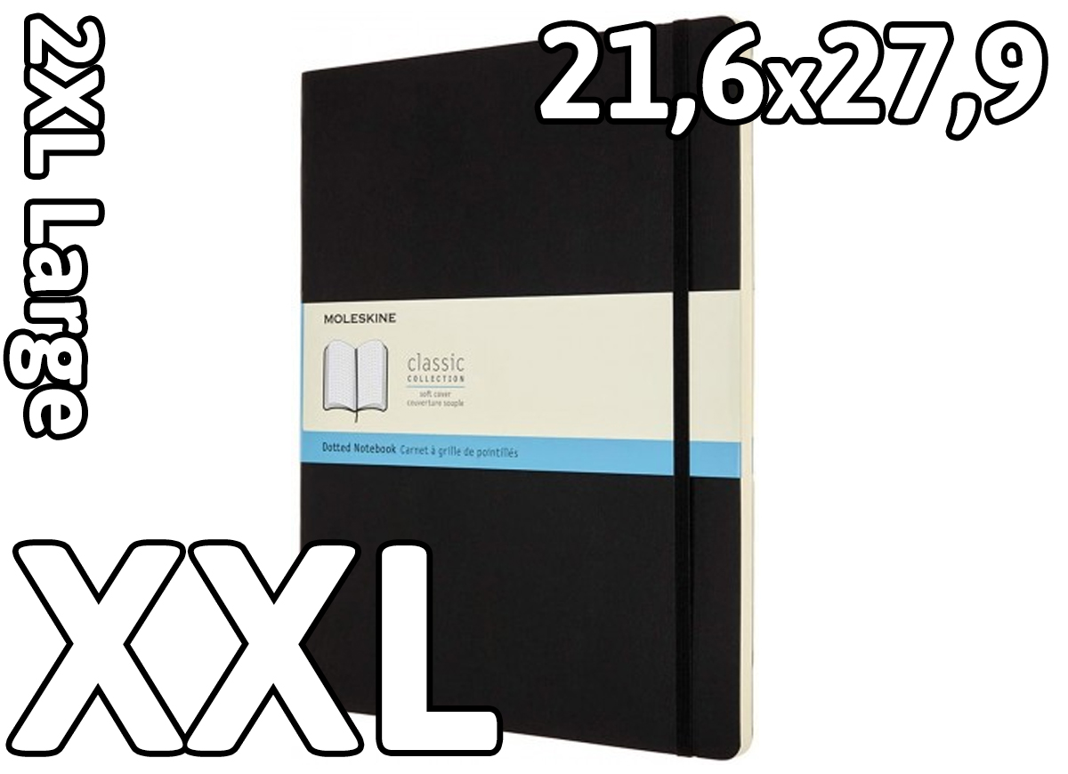 Notatniki klasyczne 2XL bardzo duże [21,6x27,9 cm] (Moleskine Classic Notebooks 2XL Extra Large)