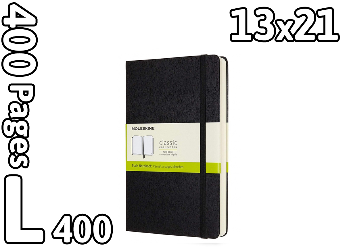 Notatniki klasyczne duże L grube 400 STRON [13x21 cm] (Moleskine Notebook Large)