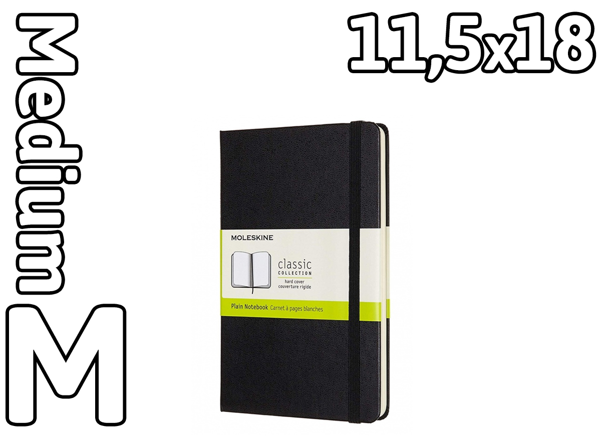 Notatniki klasyczne średnie M [11,5x18 cm] (Moleskine Classic Notebooks M Medium)
