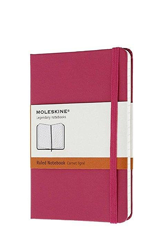 Notatnik Moleskine P kieszonkowy (9x14cm) w Linie Magenta Twarda oprawa (Moleskine Plain Notebook Pocket Magenta Hard Cover) - 9788866136392
