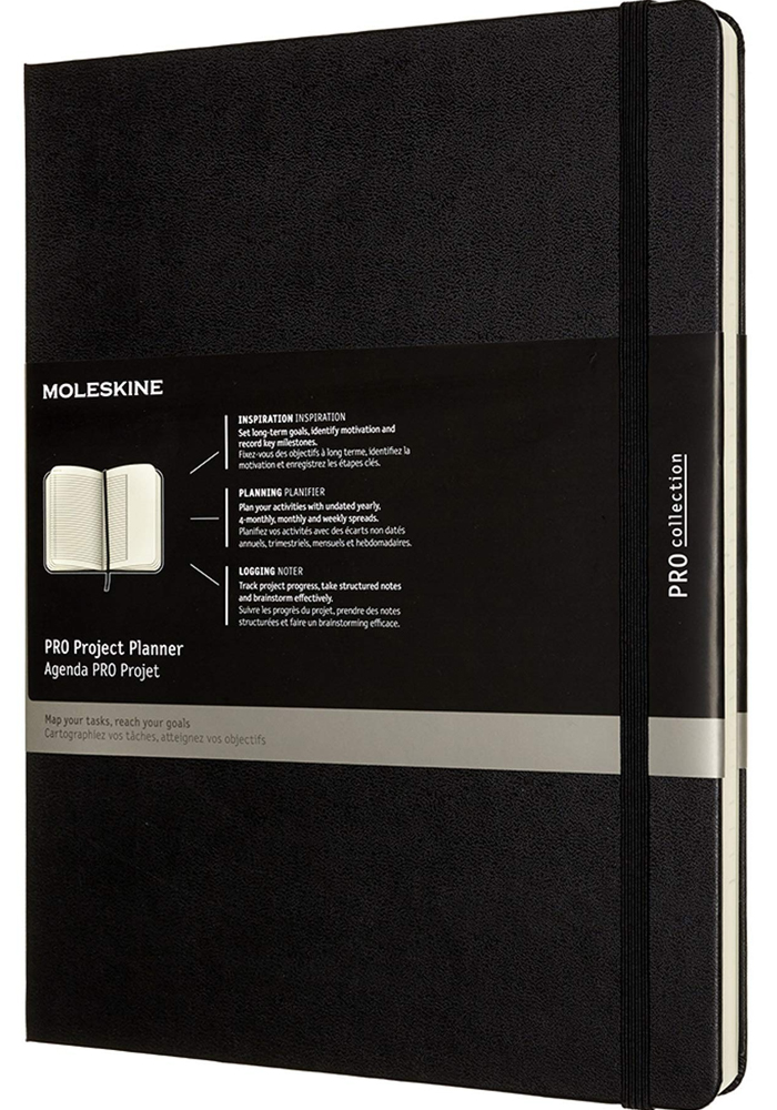 Notes Moleskine PRO Project Planner XL (19x25 cm) Twarda Oprawa Czarny (Moleskine PRO Project Planner XL Black Hard Cover) - 8056420851373