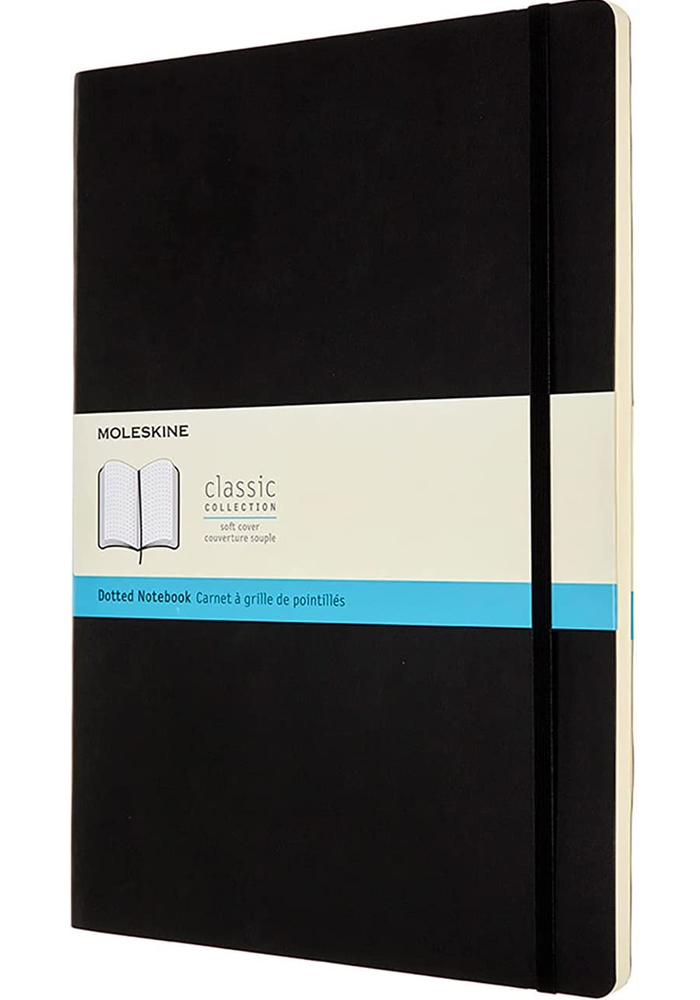 Notatnik Moleskine A4 (21x29,7 cm) w Kropki Czarny Miękka oprawa