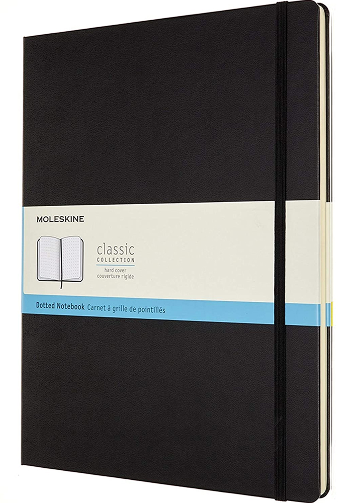 Notatnik Moleskine XXL bardzo duży (21,6x27,9 cm) w Kropki Czarny