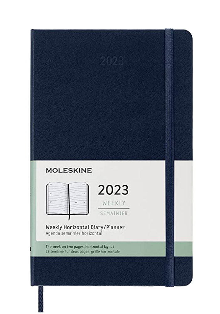 Kalendarz Moleskine 2023 12M rozmiar L (duży 13x21 cm) Horyzontalny